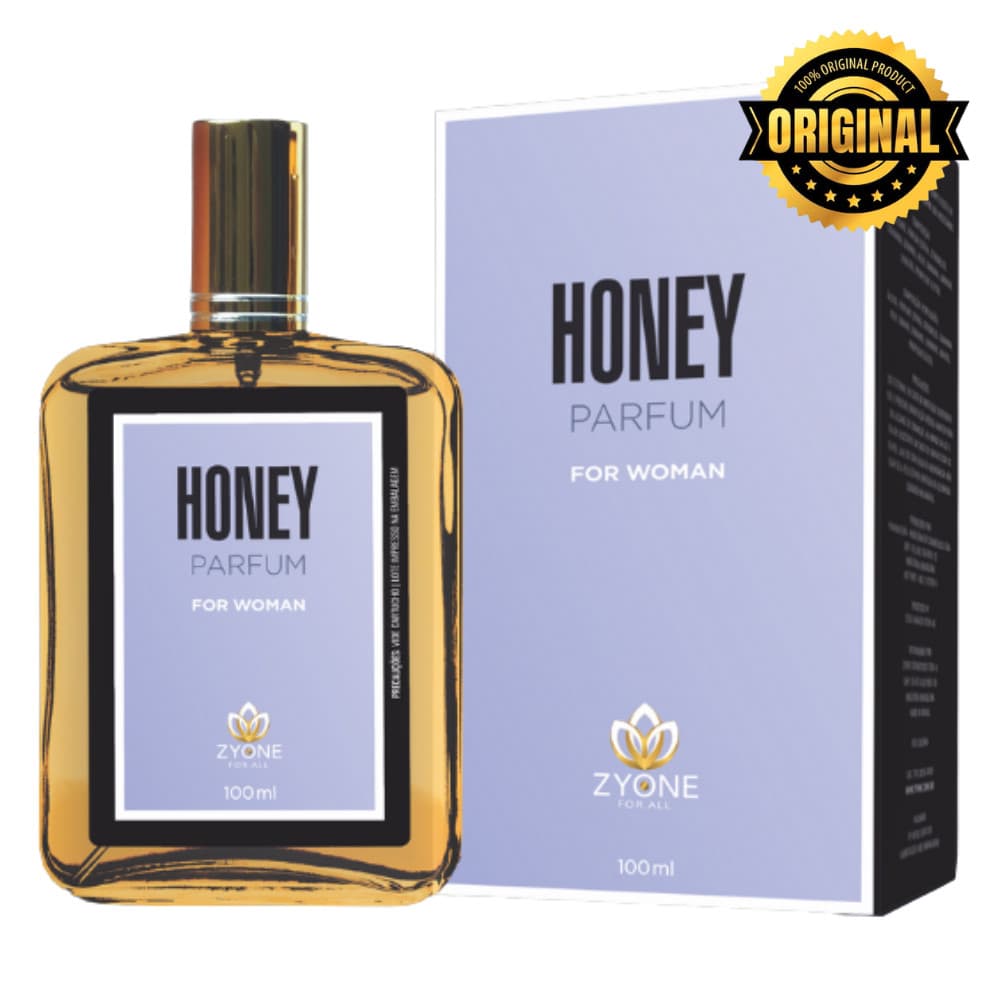 Honey Zyone Cosméticos Feminino Parfum 100ml Alta Fixação Essência Premium
