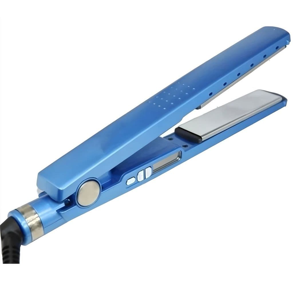 Prancha Chapinha Alisadora com Ion De Cabelos Profissional Nano Titanium 450ºF 232ºC Bivolt Azul