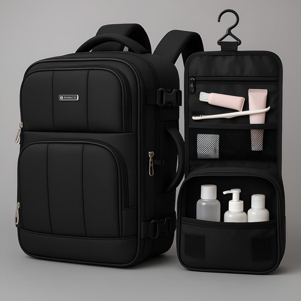 Kit Mochila Bordo Executiva Expansível Grande Capacidade 10kg Necessaire Portátil Organizador Viagem