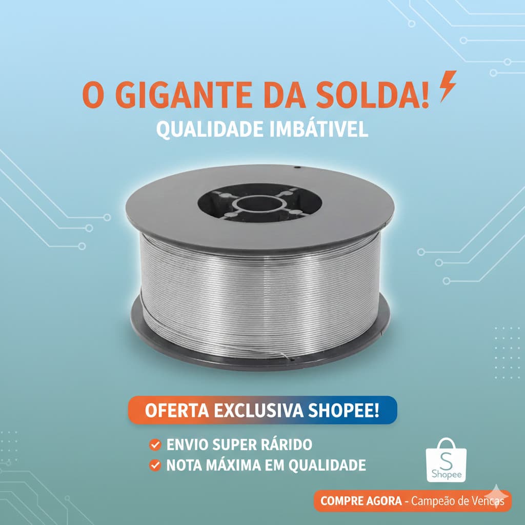 Arame de solda revestido MIG uso sem gás E71TGS 0.8/1mm 1KG Para MIG sem Gas