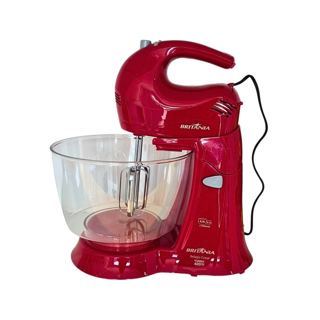 Batedeira Britânia Bellagio Cristal Turbo 4L 400W Vermelha