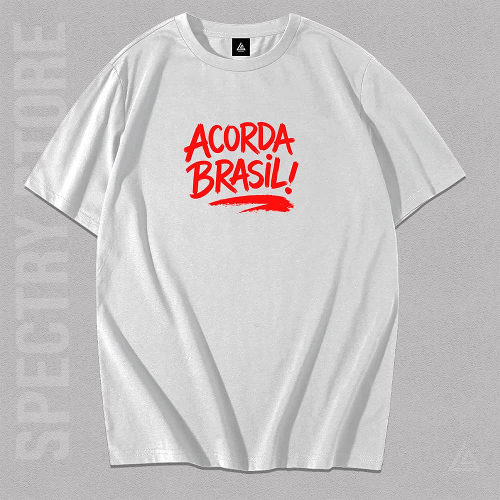 Camisa Camiseta Acorda Brasil Nicolas Algodão Unissex Premium Exclusivo Streetwear Direita Tendencia Novidade