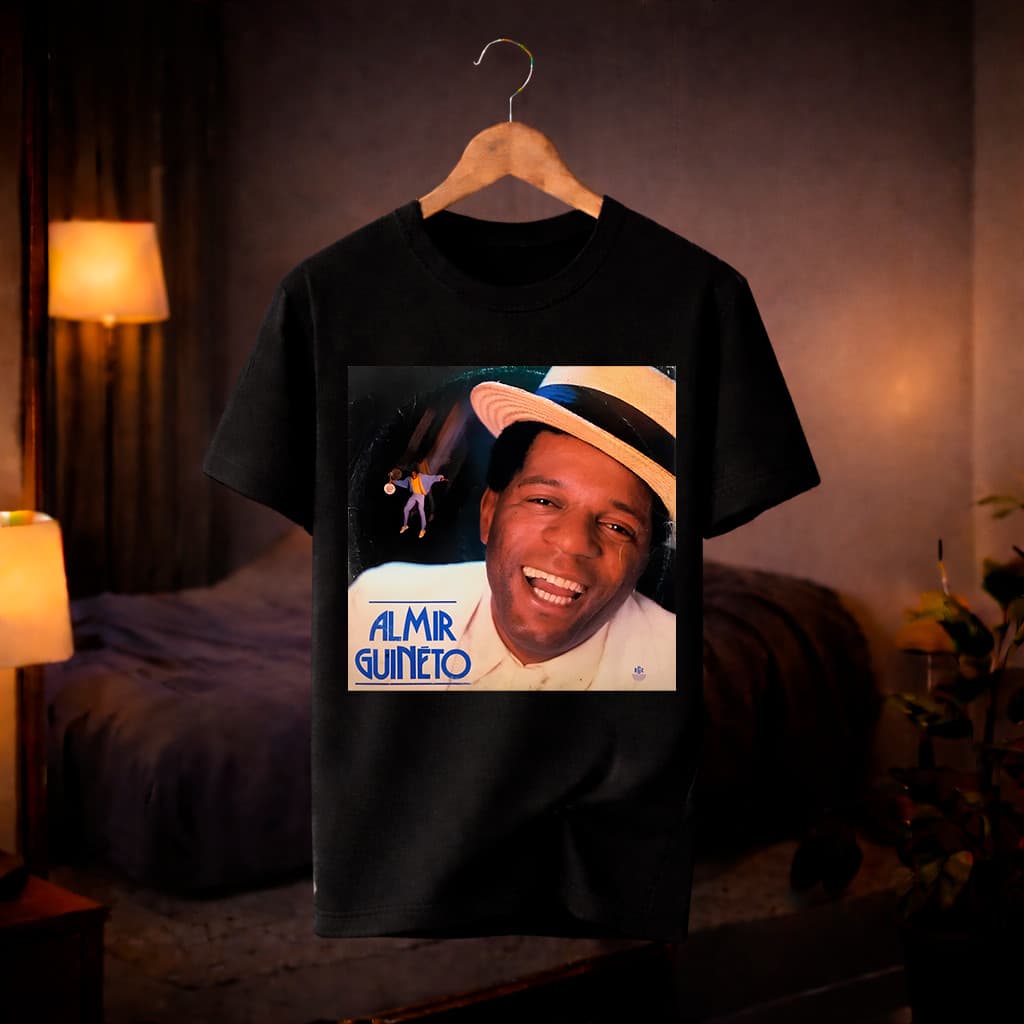 Camisa Almir Guineto Cantor Sambista Adulto Ao Infantil Tecido Leve Em 100% Algodão Lançamento Novo