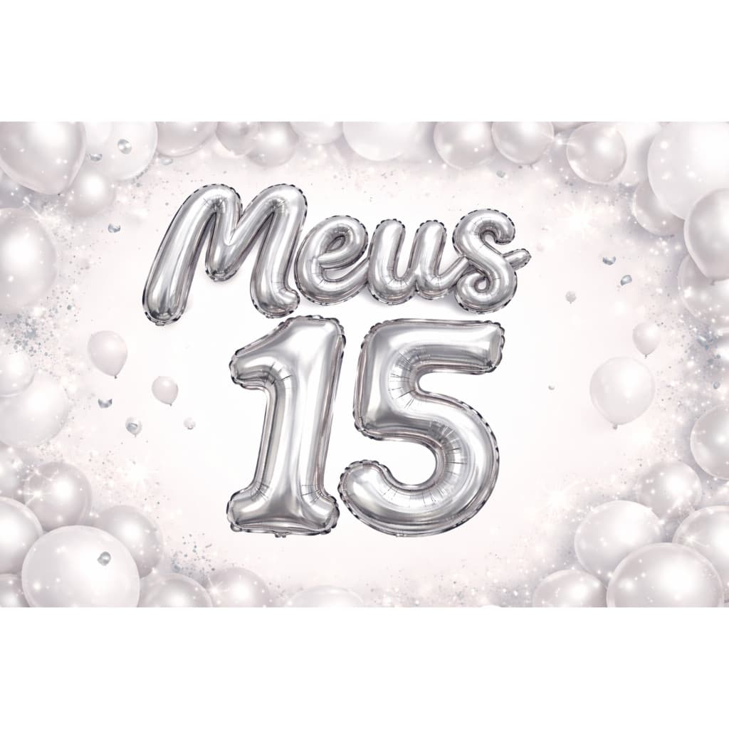 🎈 Balão Metalizado “Meus 15 / Meus 15 Anos” Dourado ou Prata – Festa de 15 Anos Decoração Luxo para Debutante