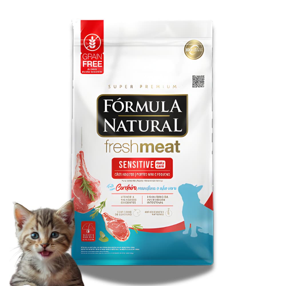 Ração Fórmula Natural Sensitive Mini e Pequeno 1kg ou 2kg Cães Adultos Pele Sensível Digestão
