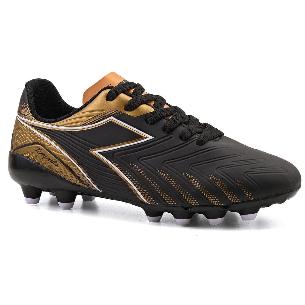 Chuteira Unissex Diadora Tempesta Campo Preto e Dourado