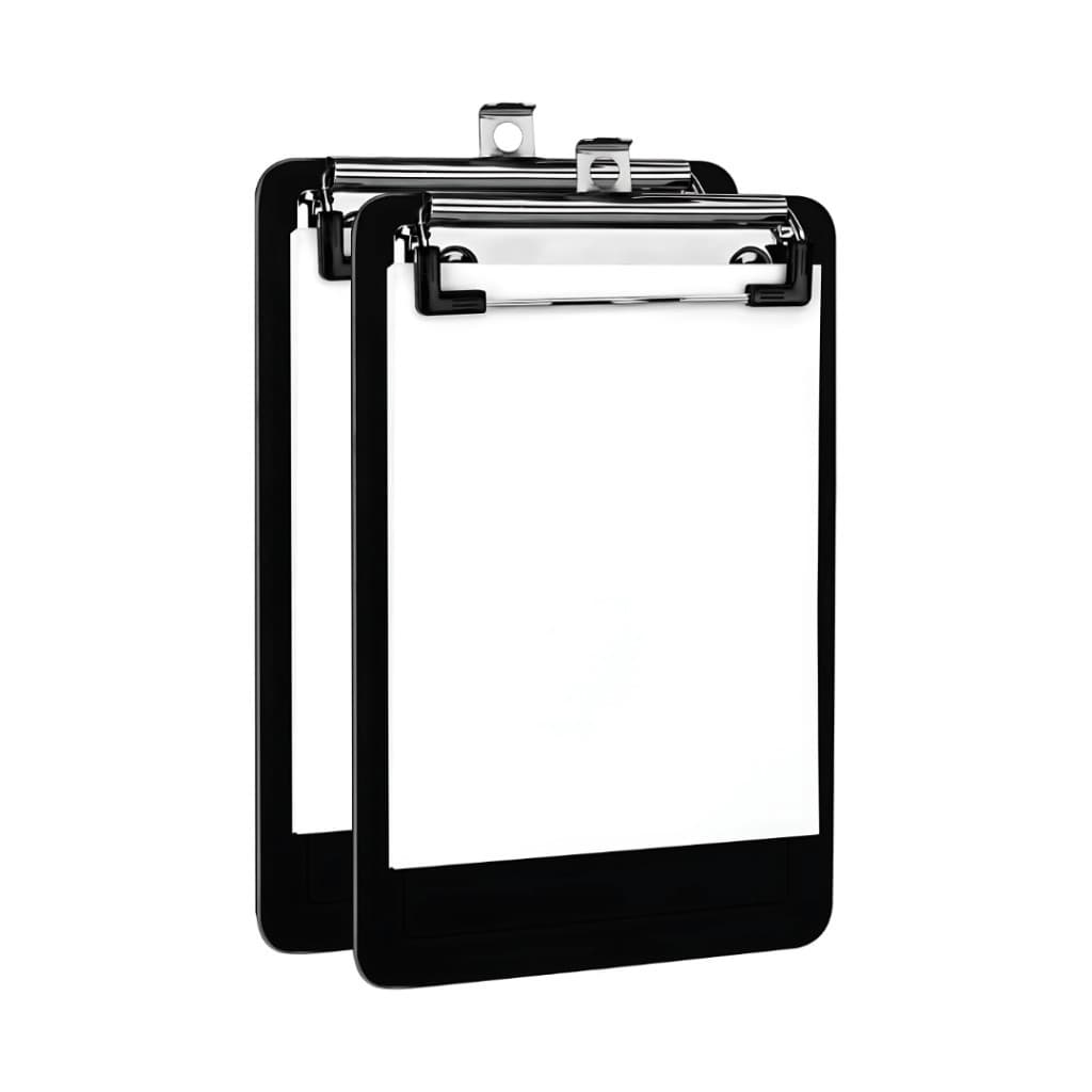 Kit 2 Mini Pranchetas Acrimet 155 A6 Wire Clip Metal 12x18,5cm Preto