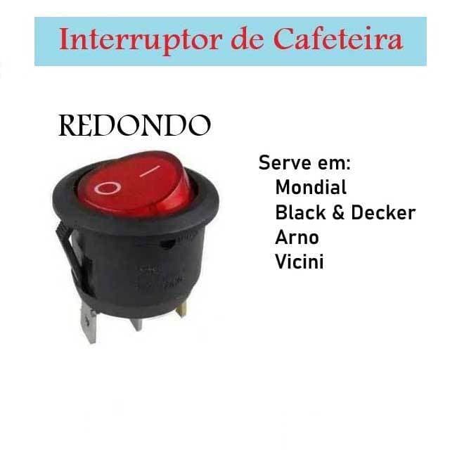 Interruptor botão Liga desliga para Cafeteira