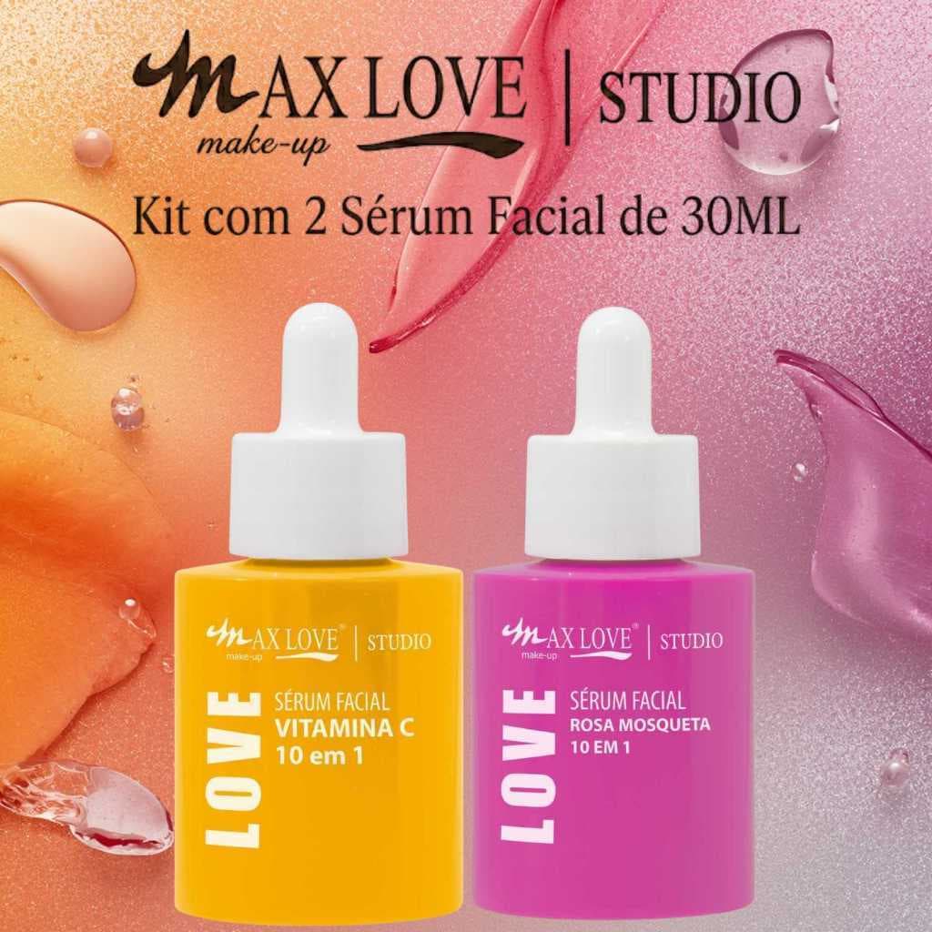Kit 2 Sérum 30ml - Vitamina C 10em1, Rosa Mosqueta 10em1 - Max Love