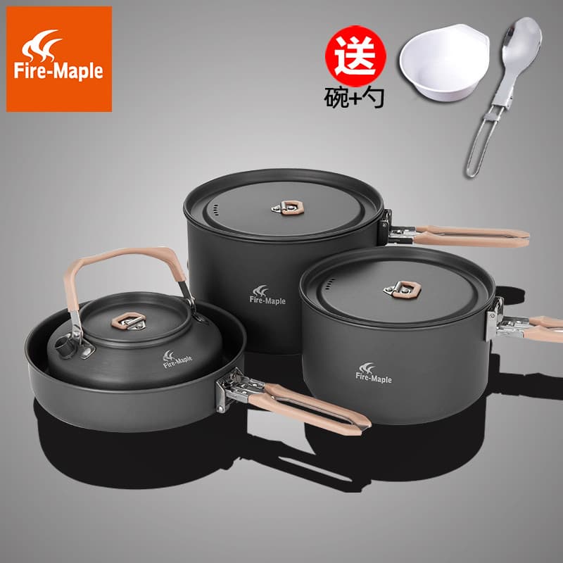 Fire Maple festa ao ar livre 4 conjunto de panelas acampamento equipamentos acampamento conjunto completo suprimentos po