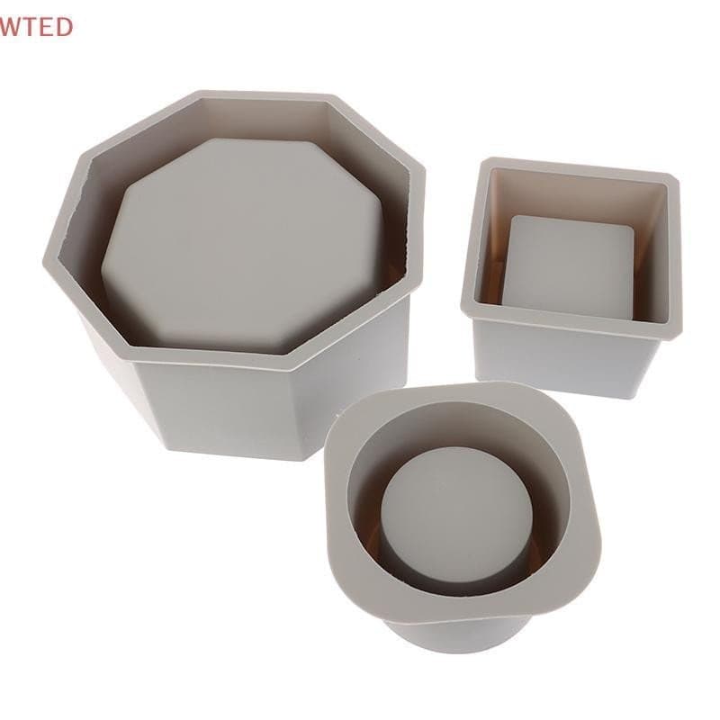(WTED) Molde De Silicone Para Vaso De Flores , Faça Você Mesmo , Grande Pote De Cimento De Concreto , Quadrado De Resina