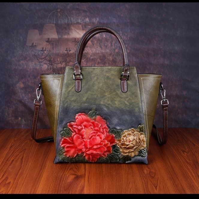 2023 novo estilo bolsa feminina primeira camada de couro esfregando cor contraste um ombro multifuncional fabricante em