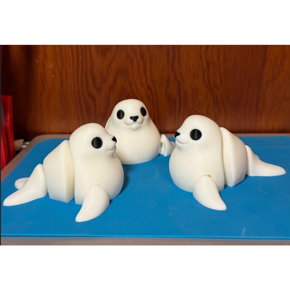 5PCS Foca Articulada Fofinha – Boneco Flexível Decorativo em 3D