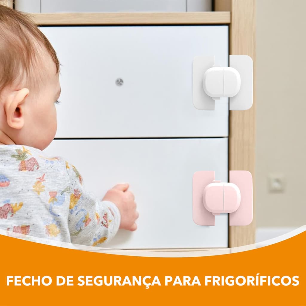 【Pronta Entrega】 Trava de Segurança Bebê Geladeira Armário Gaveta Adesiva Sem Furo Proteção Kid