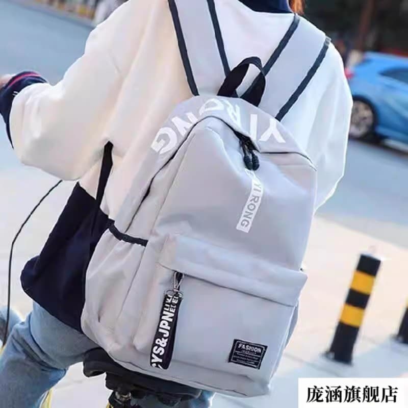Estilo formal júnior estudante do ensino médio mochila masculino feminino versão coreana simples All-Match estudantes do