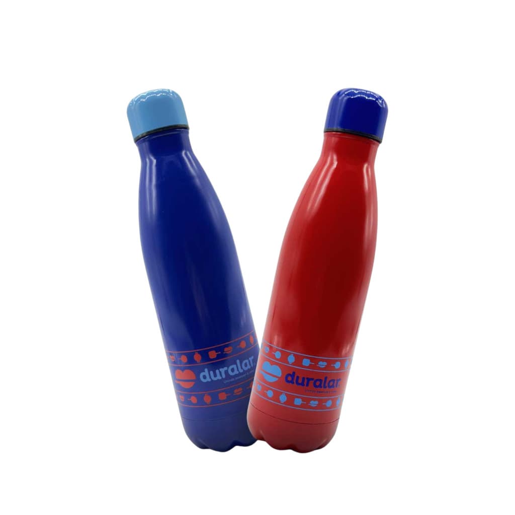 Kit 2 Garrafa Térmica 500ml Aço Inox Duralar Cores Variadas