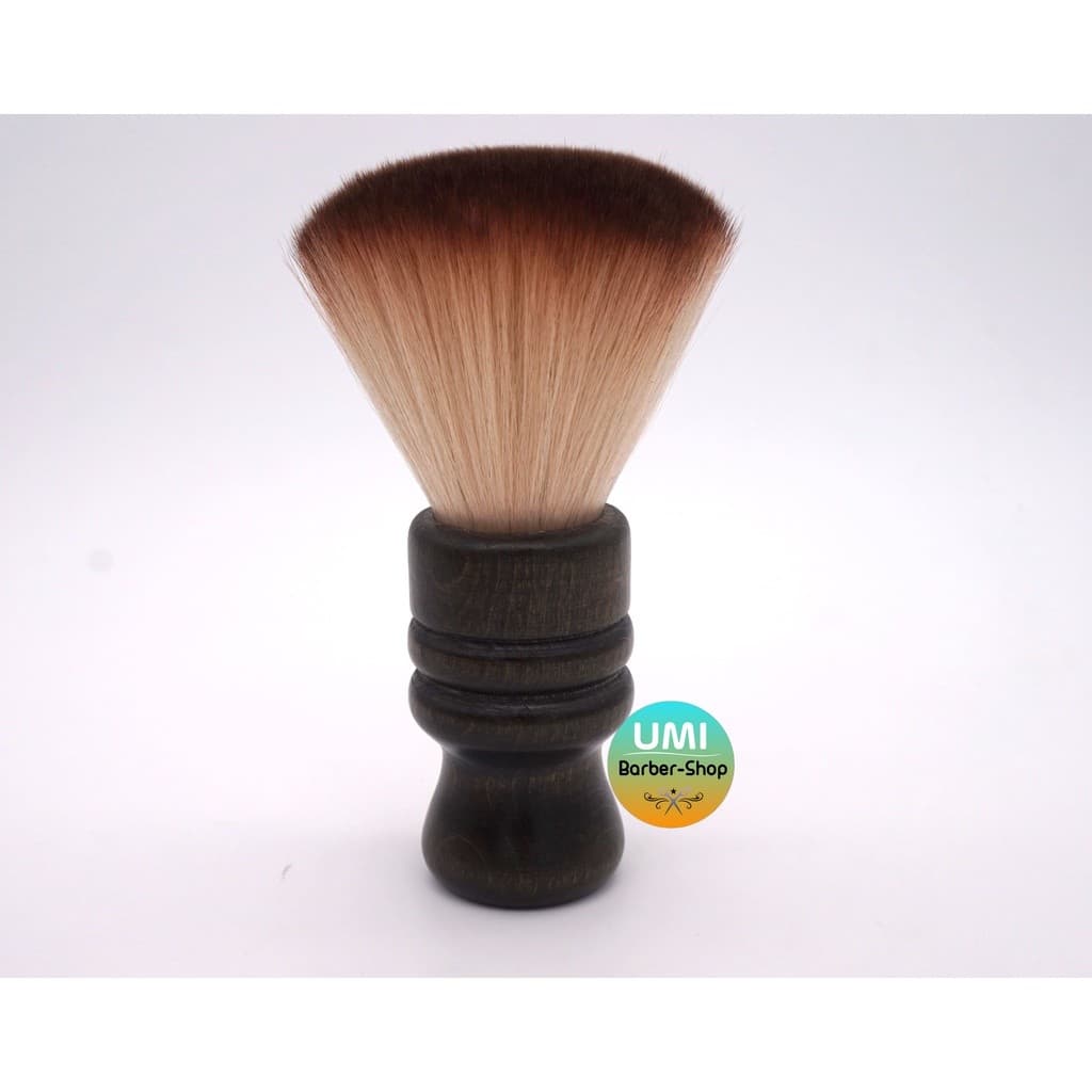 Espanador Pincel de Madeira Envelhecida para Barbearia e Salão de Cabeleireiro e Beleza Para Remover Pelos, Cabelo, Pó