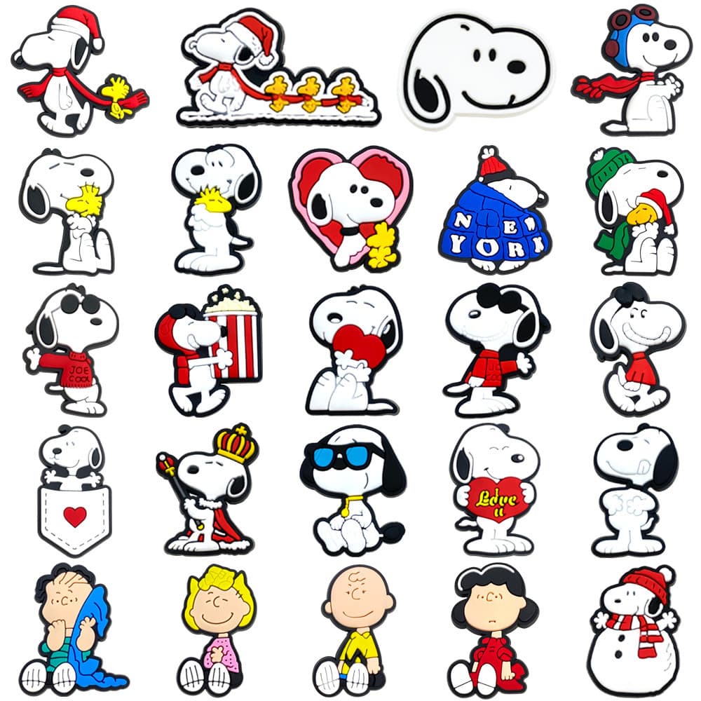 Acessórios para Sapatos com Tema Snoopy, Fivela para Sapatos, Acessórios de Borracha Macia em PVC