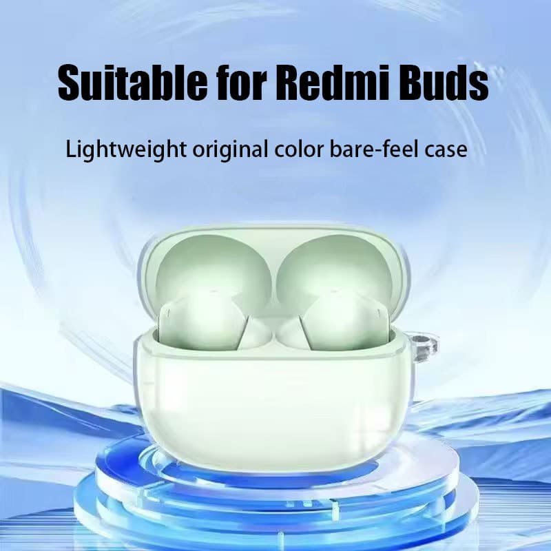 Capa Transparente Para Redmi Buds 8 Lite , Protetora À Prova De Choque Com Cordão 6 7S 8 Pro