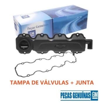 Tampa de válvulas com Junta Agile, Celta, Cobalt, Corsa, Classic, Meriva, Montana, Prisma e Spin Original GM, 24582667
