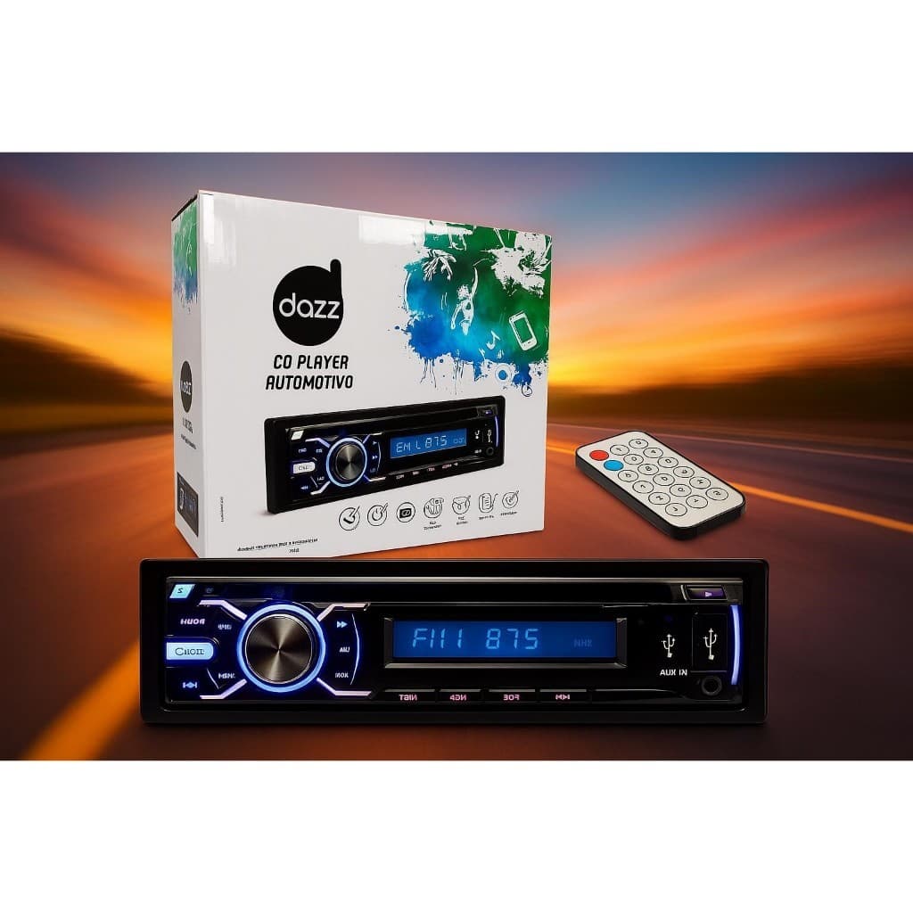 CD Player Automotivo Dazz DZ-52197 MP3 USB SD AUX Rádio FM + Controle Remoto - 1163