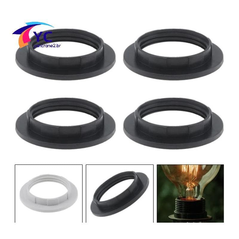 YCBR 5pcs E14/E27 Abajur Colar Anéis Rosca Candelabros Base Retentor Lo Light Shades Soet Redutor Anel Suporte De Lâmpad