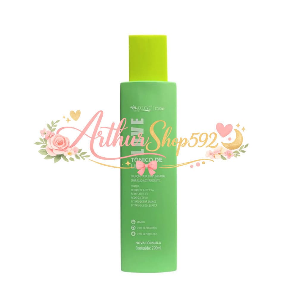 (V)Tônico Facial De Limpeza Max Love 290ml - NOVA EMBALAGEM07OR