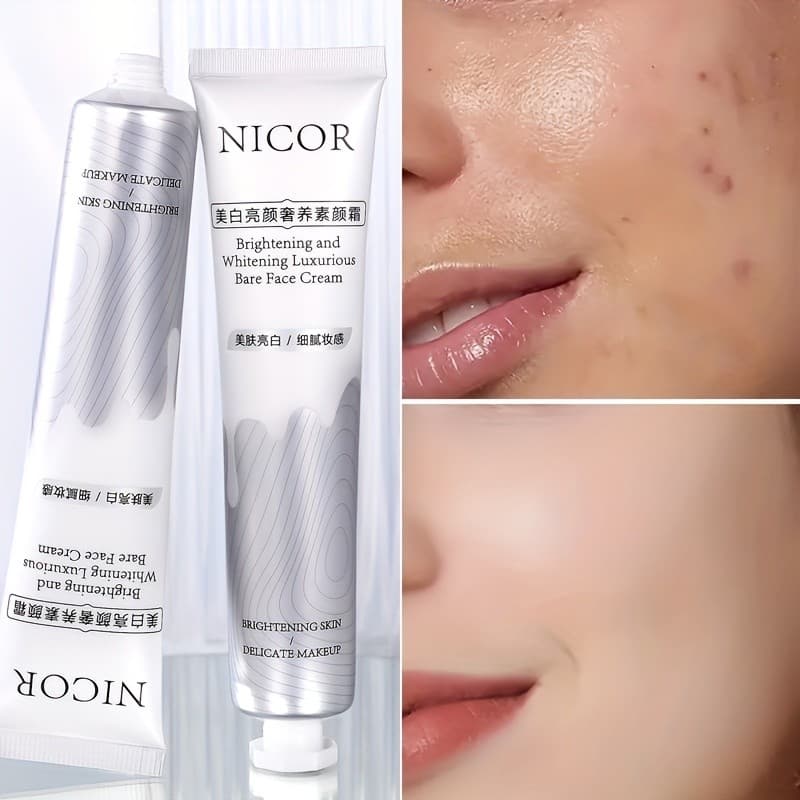 Creme Sem Maquiagem, Primer, Iluminador e Hidratante, Creme Base de Maquiagem Ajustador de Cor, Creme Clareador de Pele,