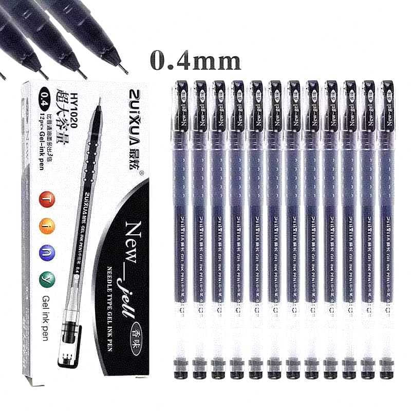 Caneta ZUIXUA PRETA 0.4MM Gel Ink Pen / Papelaria Criativa
