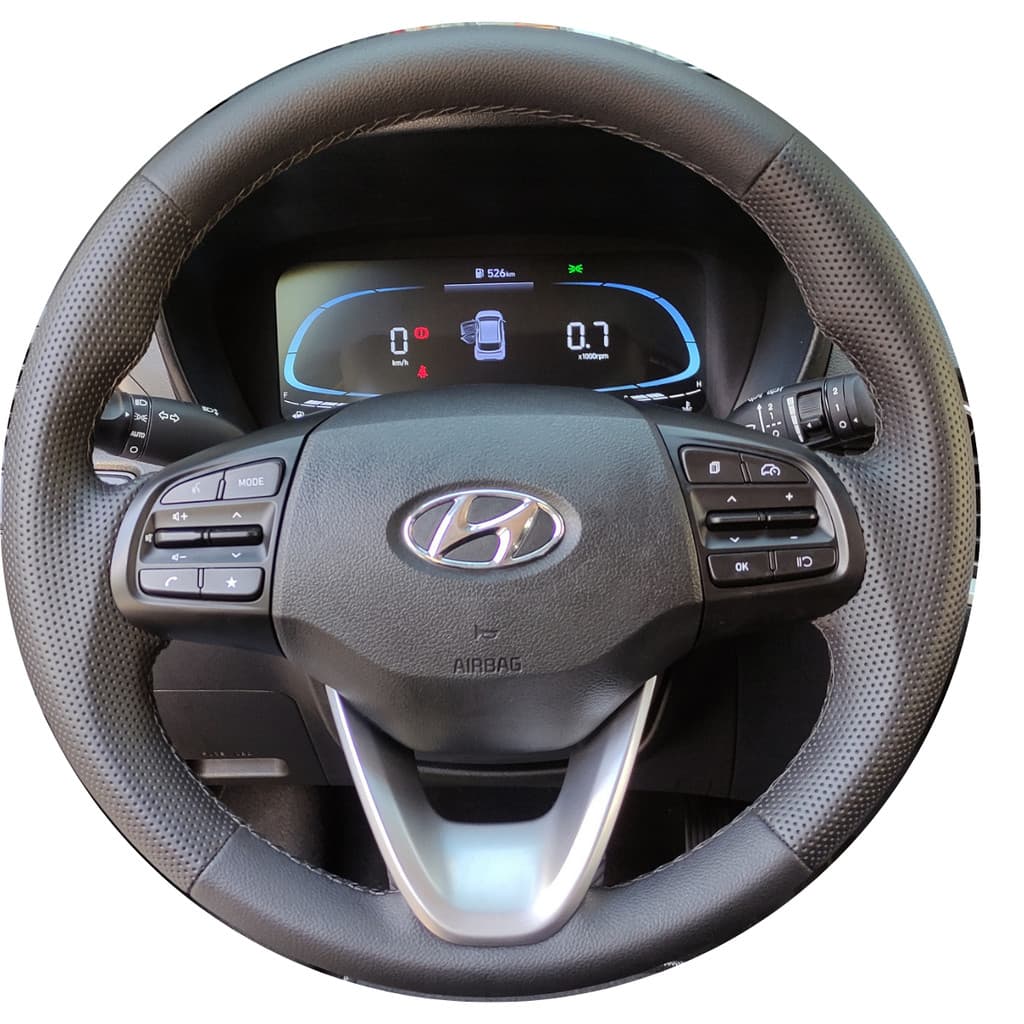 Capa de Volante Costurada Hb20 2020 a 2026 Preta ou Grafite