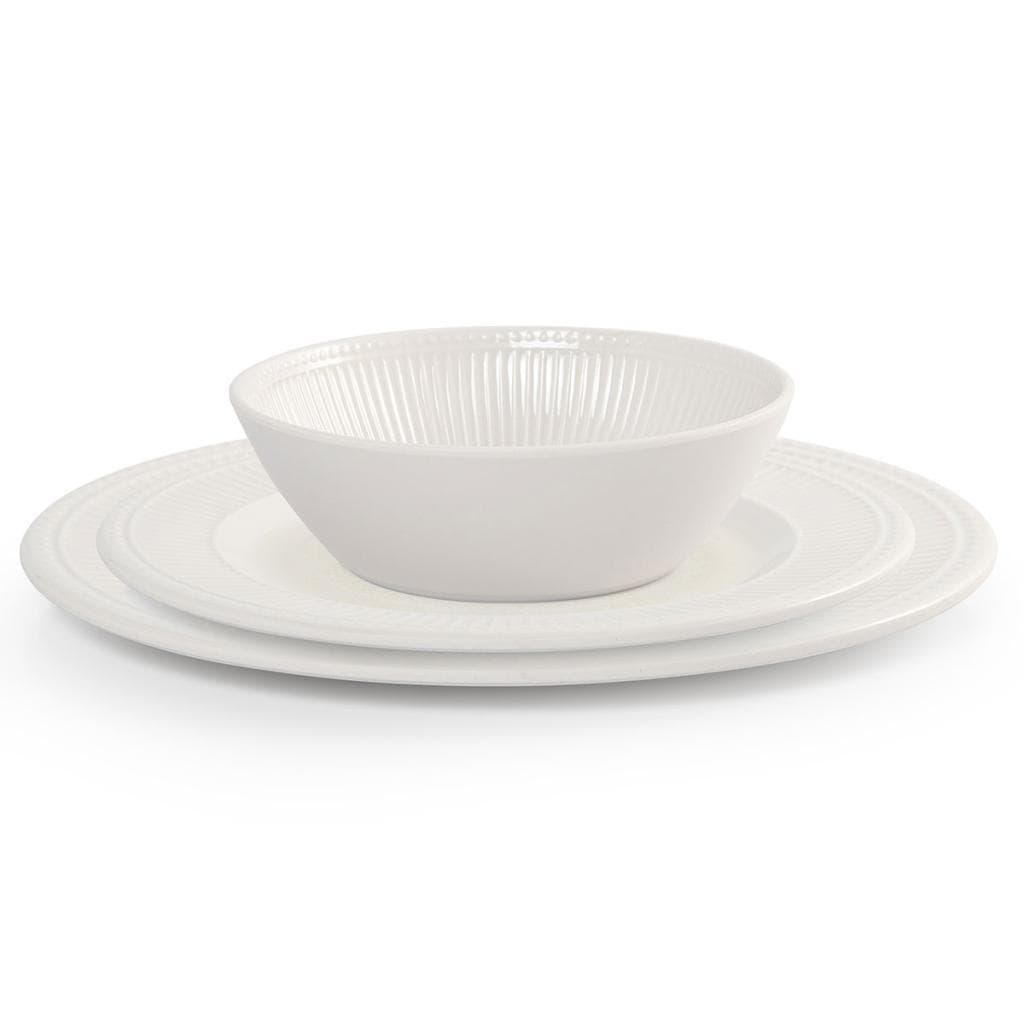 Jogo de Jantar 12 peças Oasis Melamina Pozzani - Off White