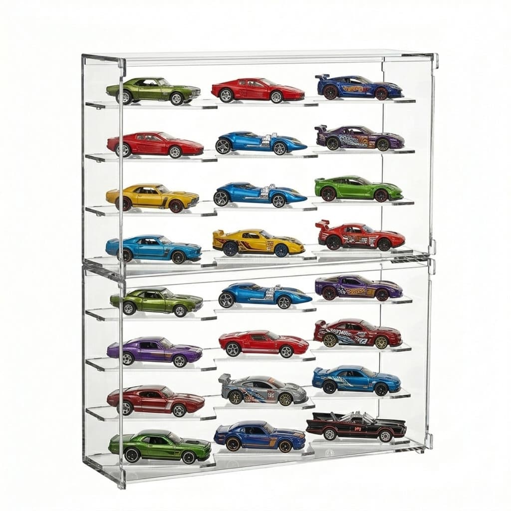 Expositor Hot Wheels 24 Carrinhos Modular Suporte Display Coleção Empilhavel Encaixável