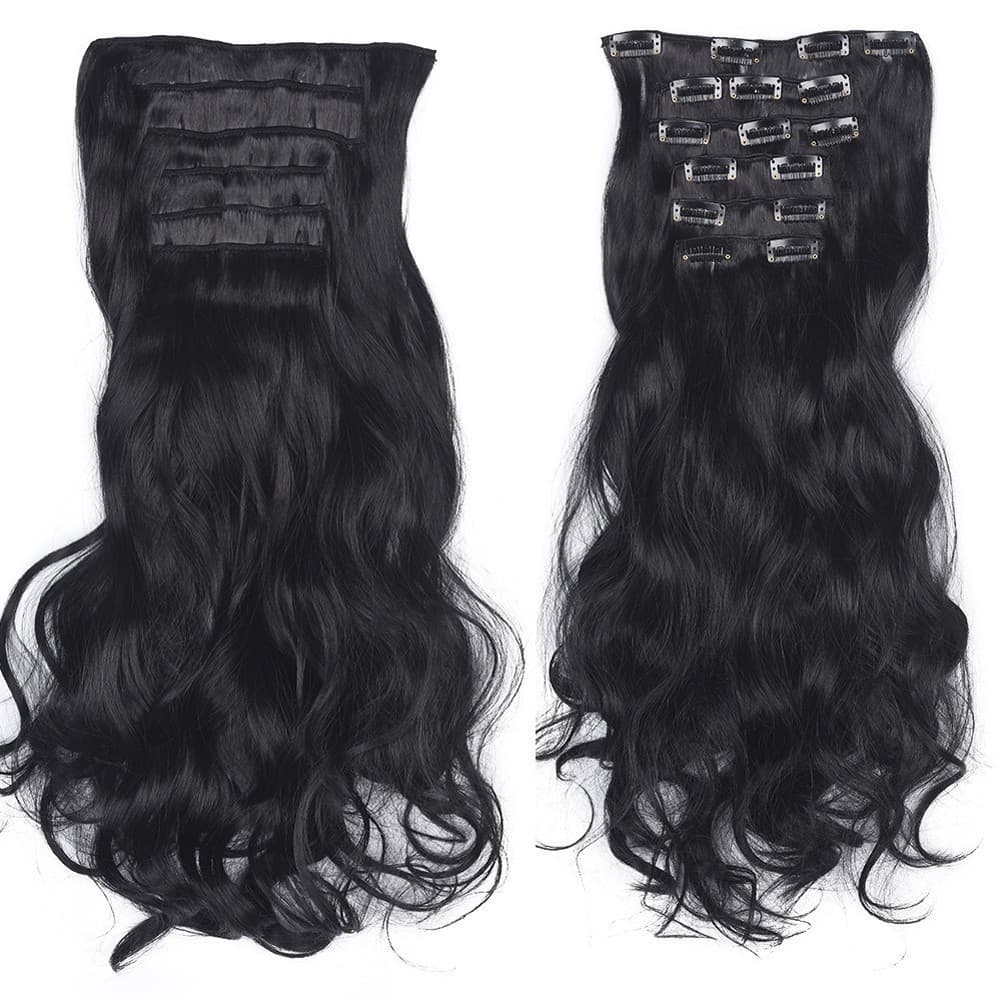 Extensões De Cabelo Tic Tac Onduladas 55cm Humana Idêntica 6 Telas 140 Gramas