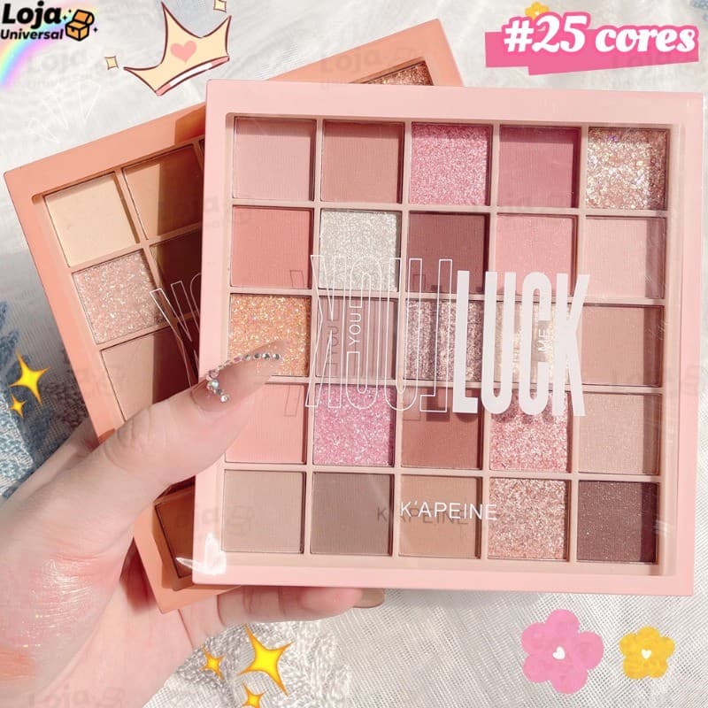 Paleta De Sombras Foscas E Pérolas De Baixa Saturação De 25 Cores Maquiagem Versátil De Longa Duração-LU