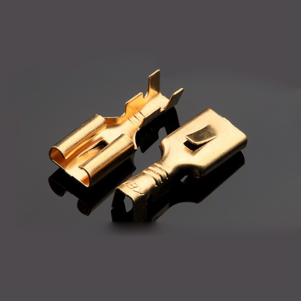 Terminal Conector Encaixe Femea Com Trava Alto Falantes Eletrica Carro Moto