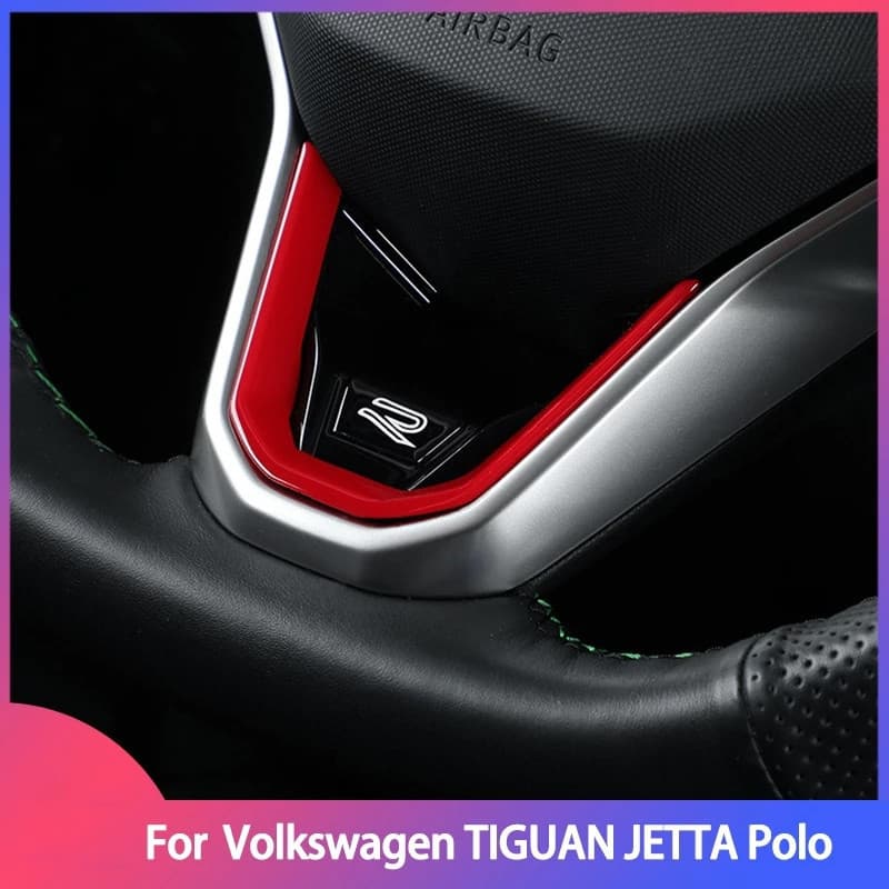 Acessórios Para Volkswagen Tiguan Jetta Polo VIRTUS TAOS T-CROSS NIVUS Adesivos De Volante Com Logotipo R 2020-2024