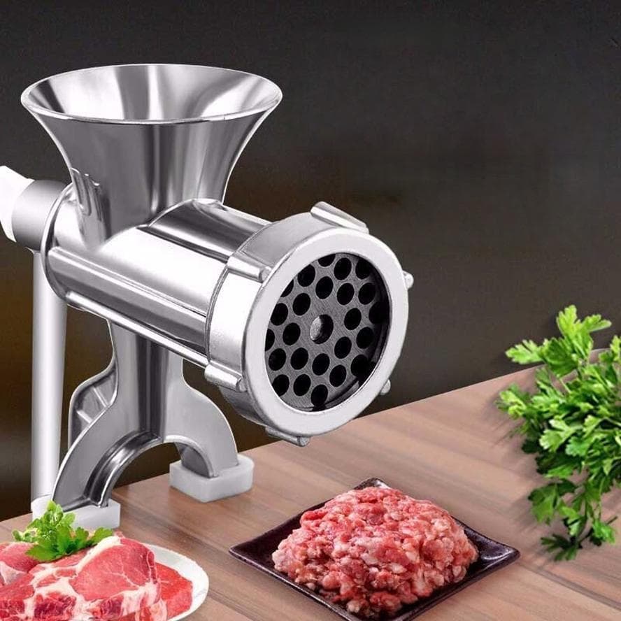 1 Pçs Moedor De Carne Manual Prata Liga Alumínio Poderoso Casa Salsicha Vegetal Chopper Pimenta Eletrodomésticos