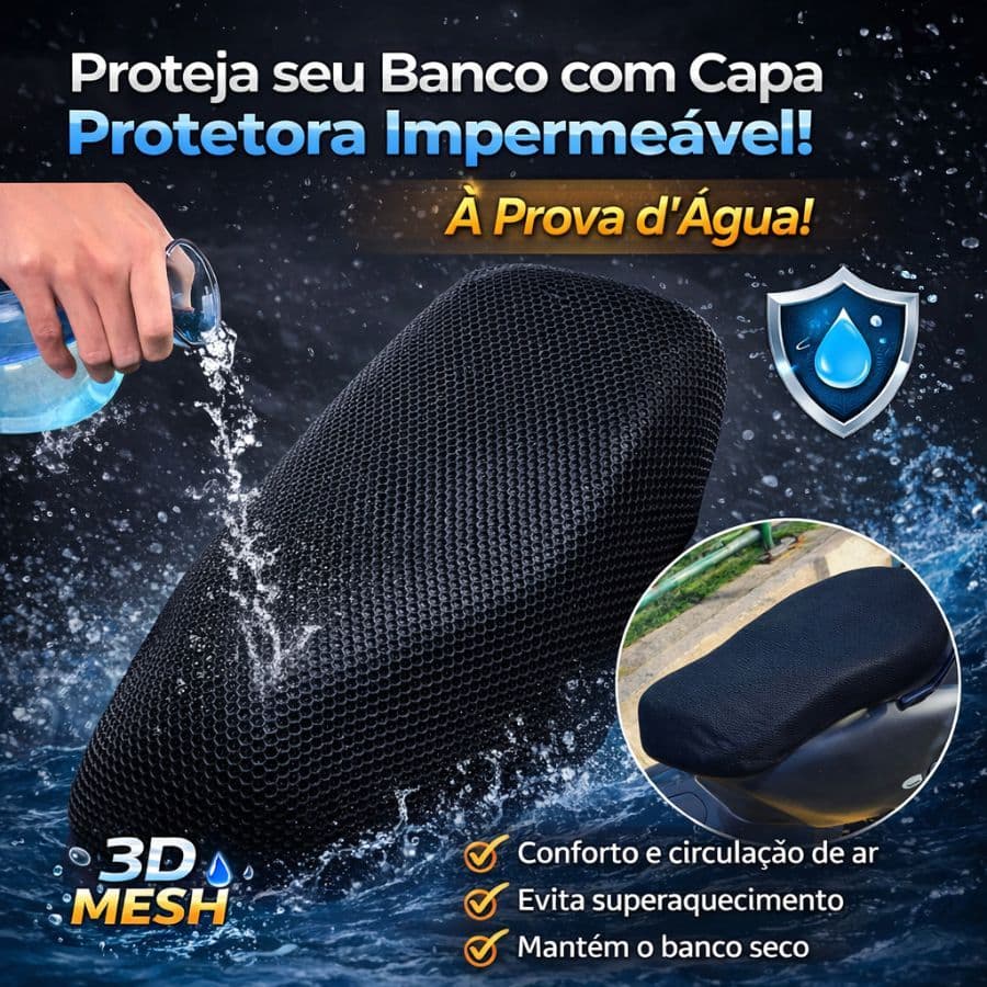 Kit 2 Capa Banco Moto Térmica GG Universal Antiderrapante Confortável Protetora
