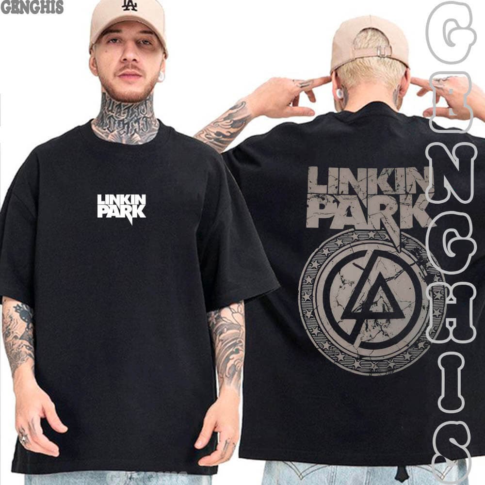 Camisa Link Park Chester Wallpaper Banda Rock Camiseta Unissex Basica e Oversized