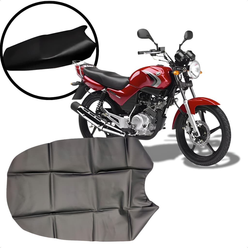 Capa De Banco Preta Para Motos Yamaha Cg Ybr 125 2000 2001 2002 2003 2004 2005 2006 2007 2008