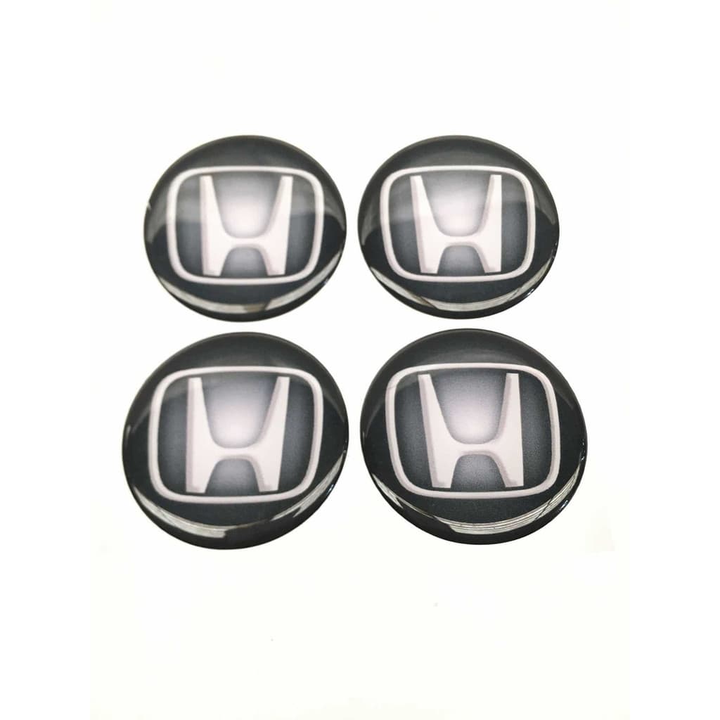Emblema Para Calotas Adesivo Resinado Honda 48mm Jogo 4 Unid