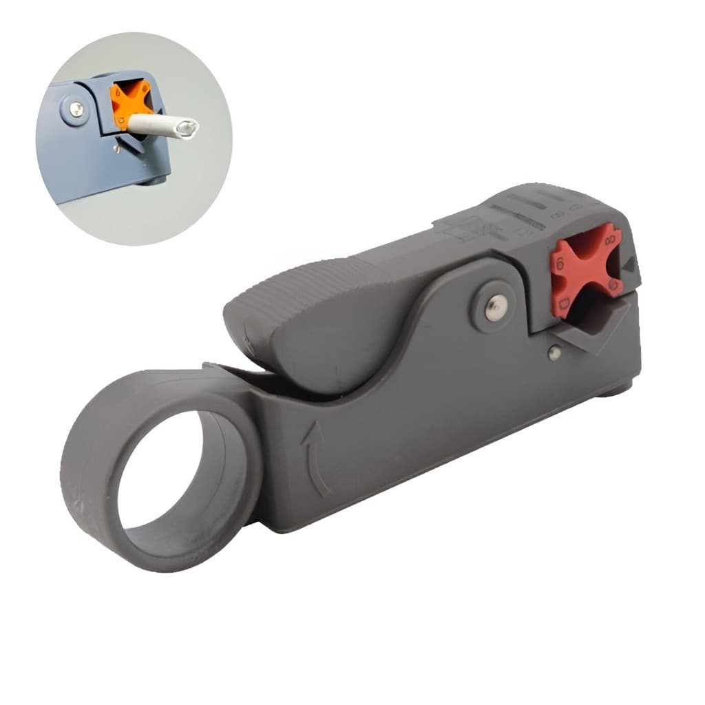 DECAPADOR DE CABOS COAXIAL STRIPPER RG6/RG58/RG59/RG62 2 LÂMINAS PROFISSIONAL PRÁTICO PARA INSTALAÇÃO E REPARO