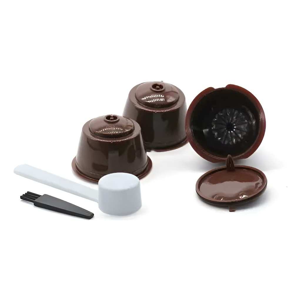 Kit 3 Cápsulas Recerregaveis Dolce Gusto C/ Escova E Colher