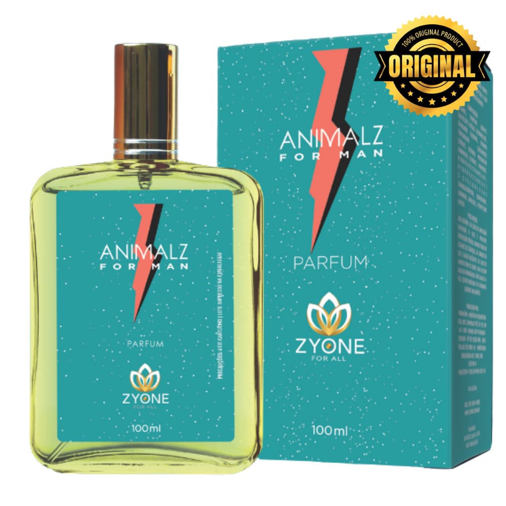 Animalz Zyone Cosméticos Masculino Parfum 100ml Alta Fixação 25% Essência Premium