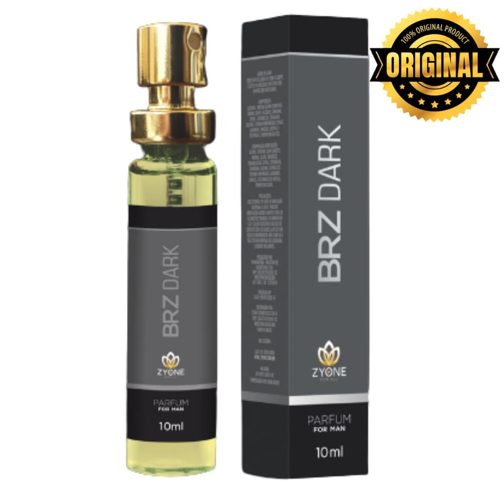 Brz Dark Zyone Cosméticos Masculino Parfum 10ml Alta Fixação Essência Premium