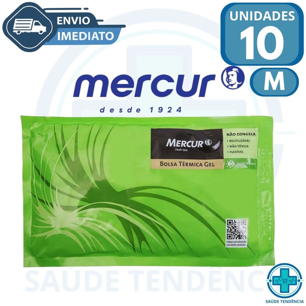 kit 10 Bolsa Térmica Em Gel Mercur Não Congela Tamanho M Maleável