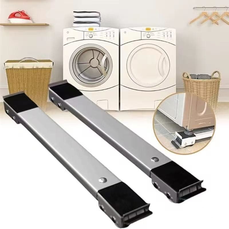 Suporte universal de alumínio com rodas para bases de carrinhos de geladeira, fogão e lava-louças, capacidade de 200 kgs