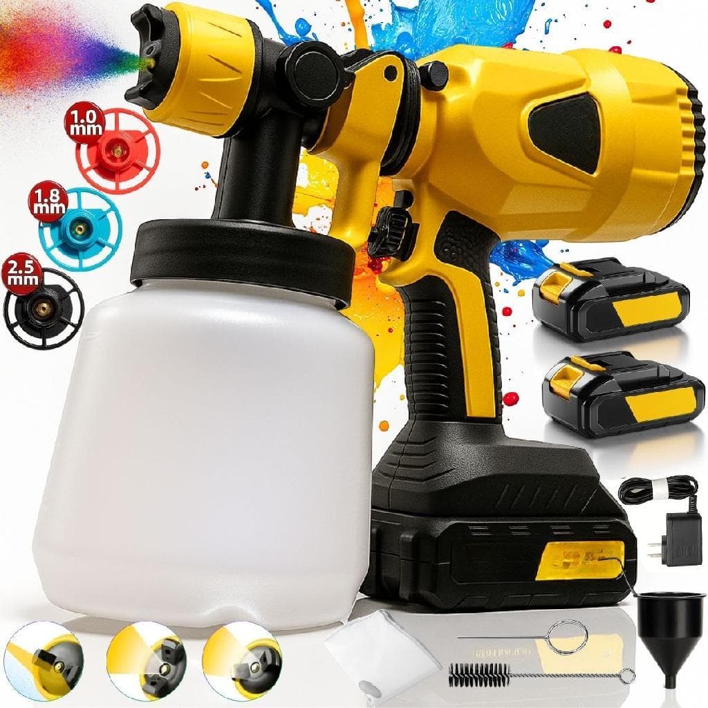 Pistola de Tinta Pulverizador Elétrico Compressor 38000r/m 21v
