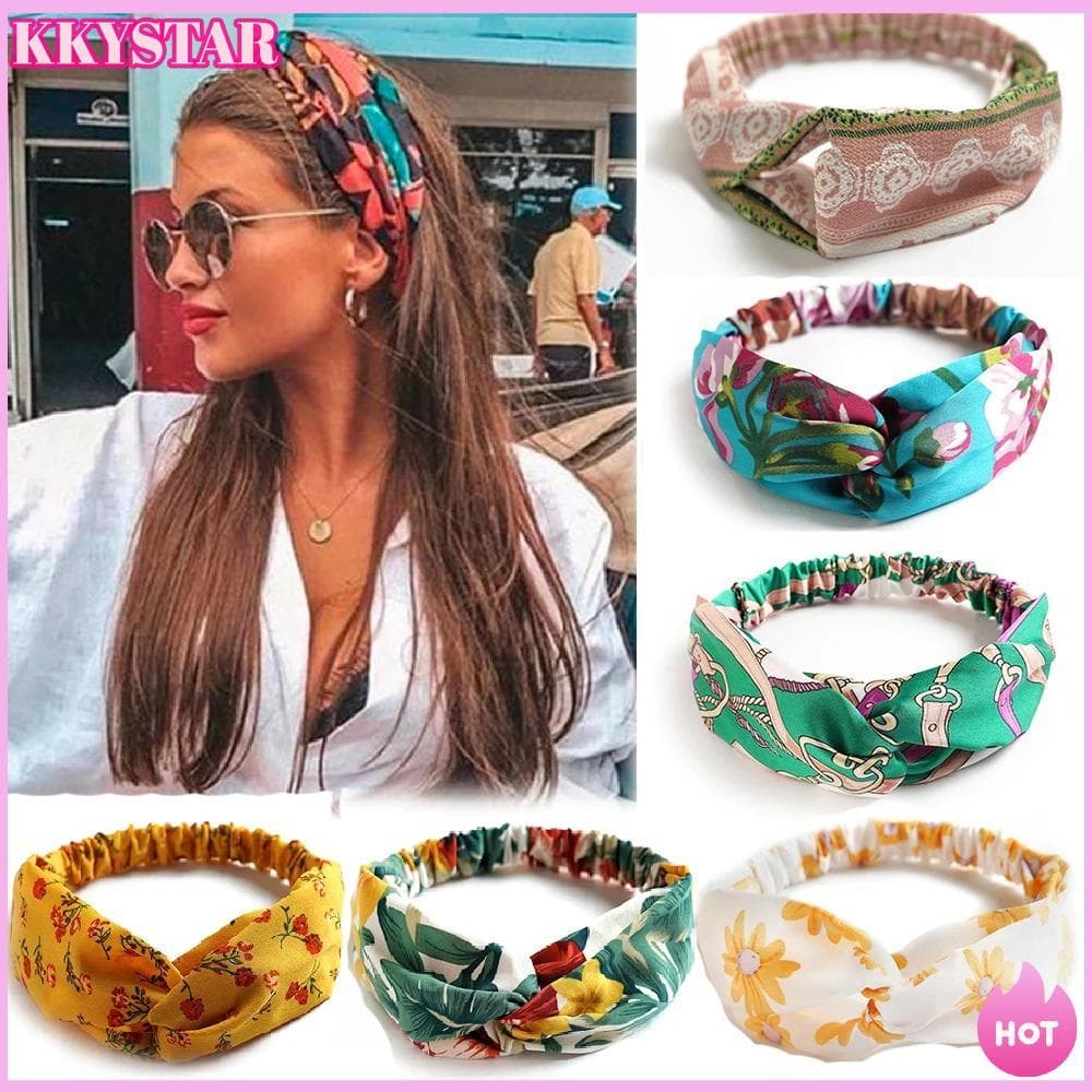 Faixa De Cabeça KKXYSTAR , Cabelo Boêmia Europeia E Americana , Bandana Com Estampa Elástica De Algodão Turbante