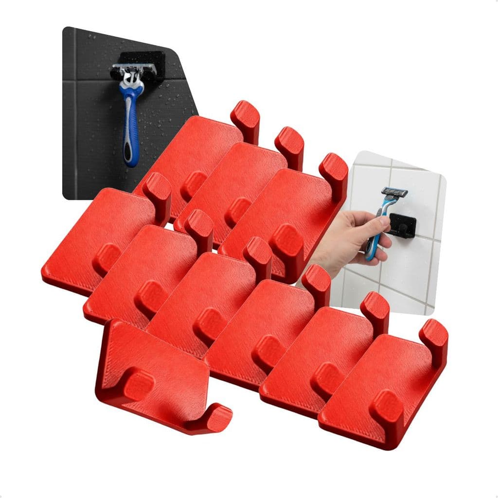 Kit 10 Suporte Para Barbeador Adesivo Universal Sem Furadeira Organizador De Lâmina Para Banheiro